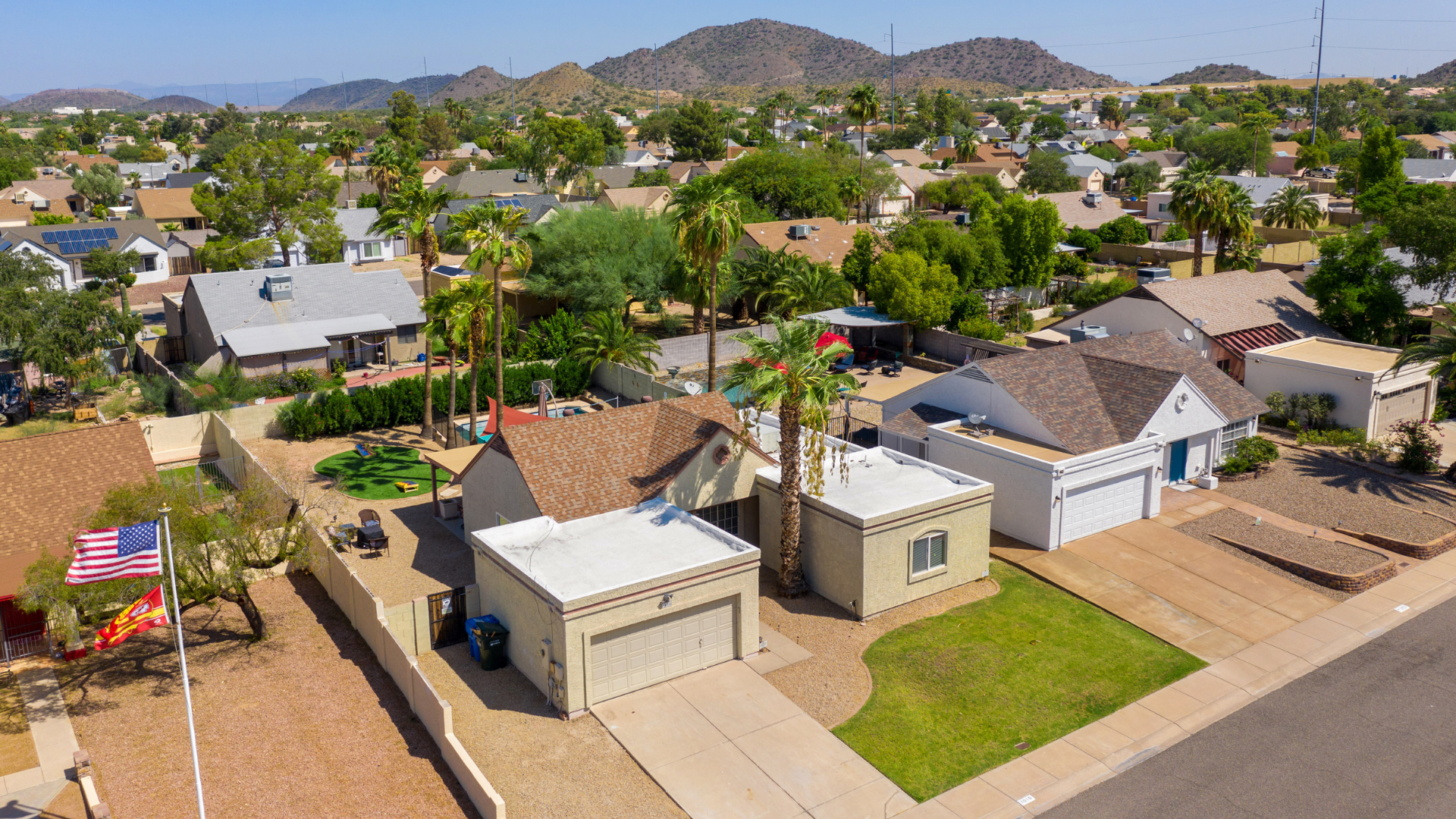 Drone Shot of Front of House